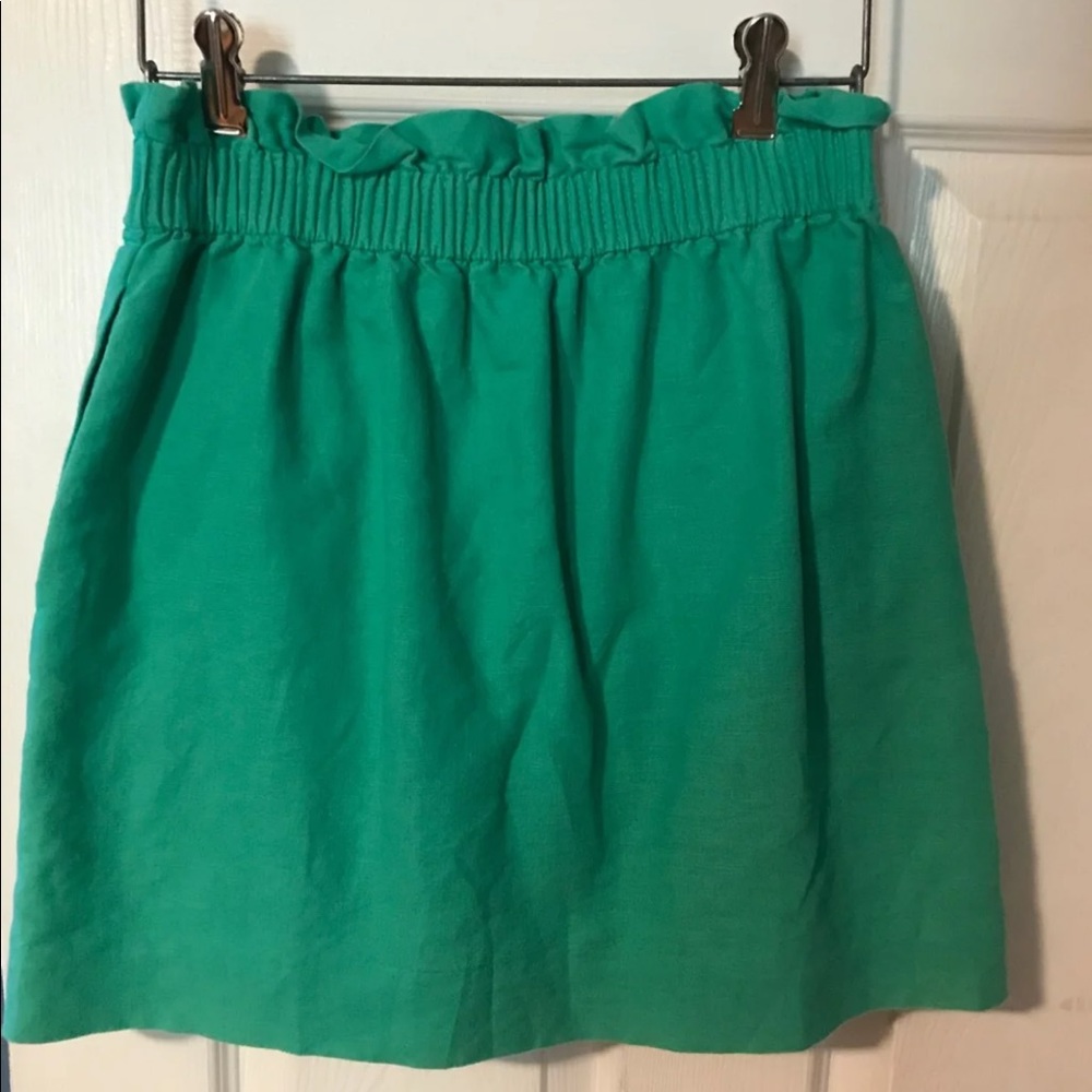 J Crew Skirt Kelly Green Size 2 Pockets!